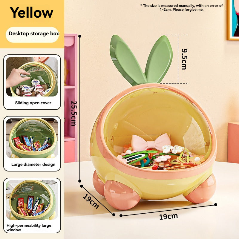 Cartoon Desktop Storage Box with Lid for Small Items