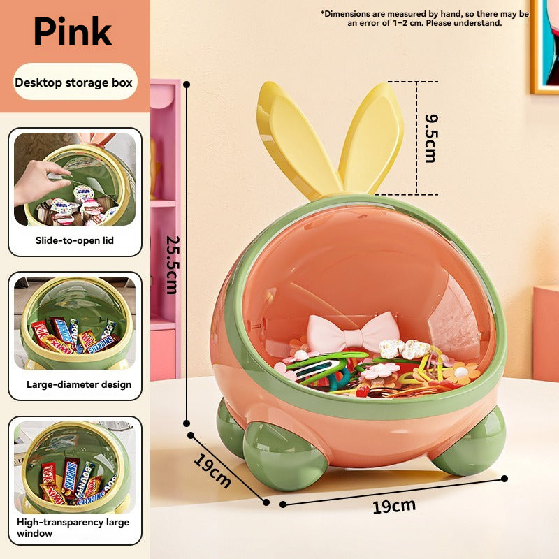 Cartoon Desktop Storage Box with Lid for Small Items