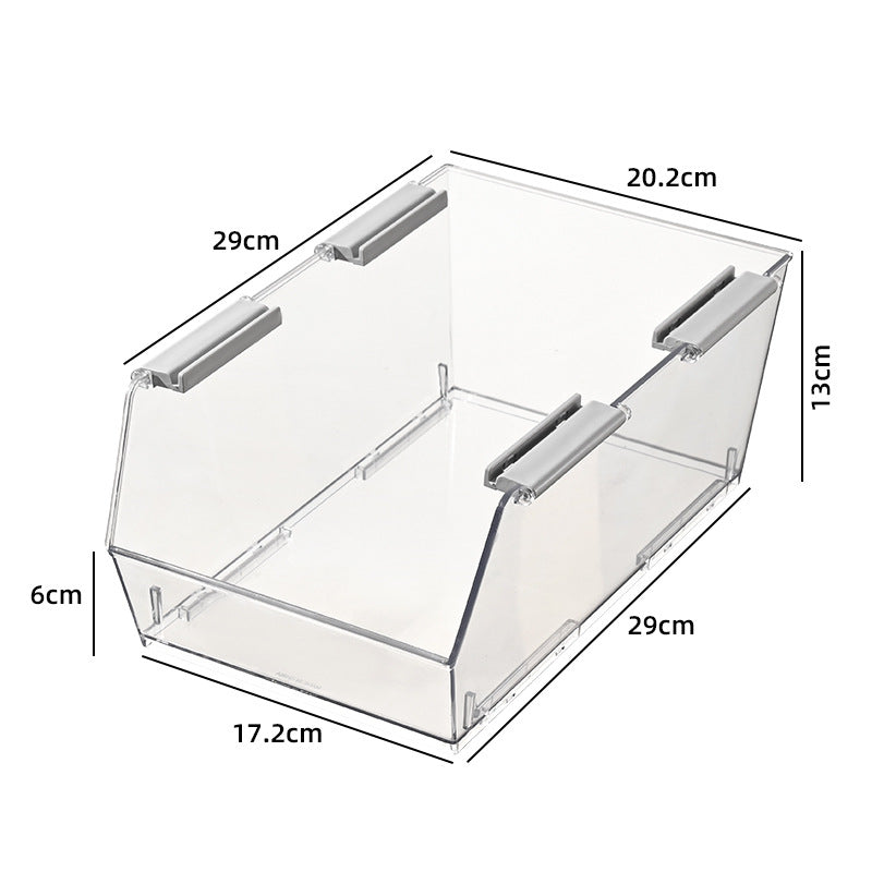 Clear U-Shaped Desktop Organizer Box for Desk Storage
