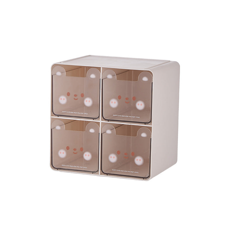 4 Grid Desktop Organizer Box for Office Supplies & Desk Items